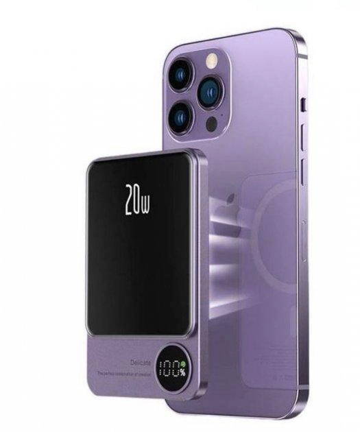 Портативная батарея iSpace Q9 MagSafe Battery 20W 10000mAh Purple - Фото 4 Портативная батарея iSpace Q9 MagSafe Battery 20W 10000mAh Purple - изображение 4