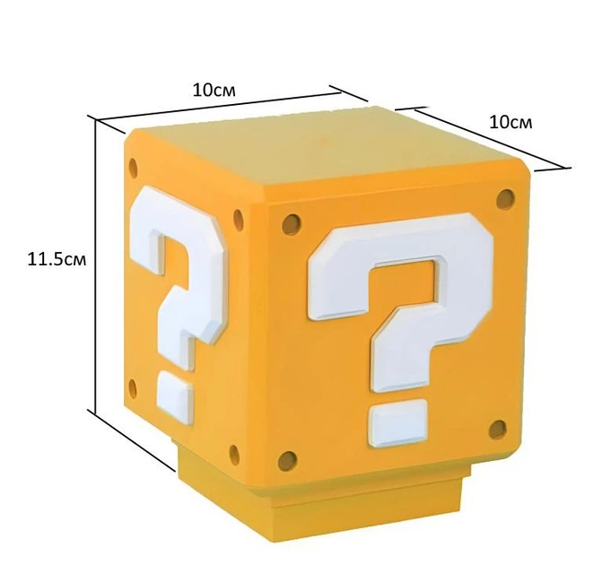 Нічник Super Mario Куб акумуляторний Mini Question Block - зображення 3