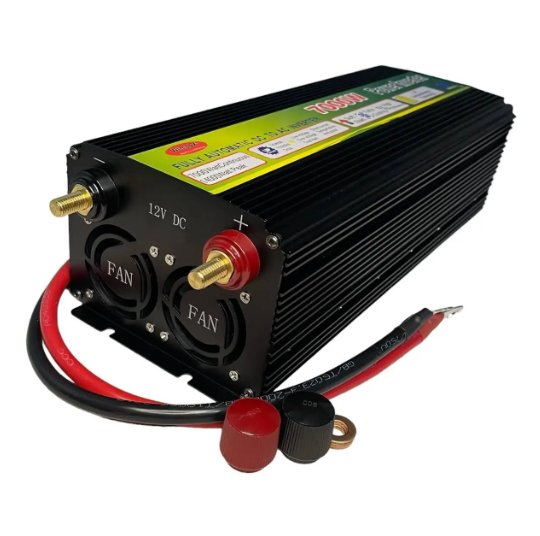 Перетворювач Wimpex 7000W, інвертор 12V-220V, 2 розетки, USB вхід - зображення 2