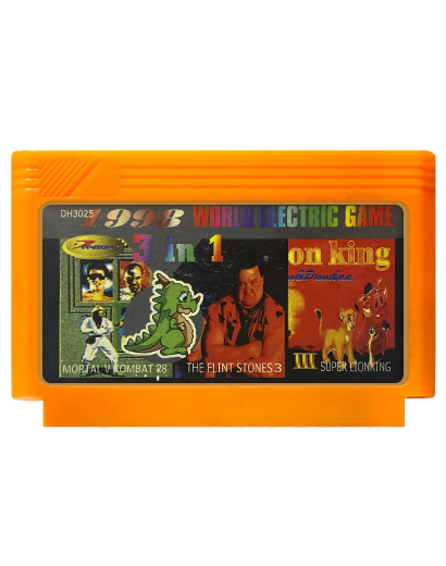 Сборник Игр RMC Famicom Dendy 3 in 1 Mortal Kombat 3 (Молнии), The Flintstones, Lion King 90х Английская Версия Только Картридж Б/У - Фото 1 Сборник Игр RMC Famicom Dendy 3 in 1 Mortal Kombat 3 (Молнии), The Flintstones, Lion King 90х Английская Версия Только Картридж Б/У - изображение 1