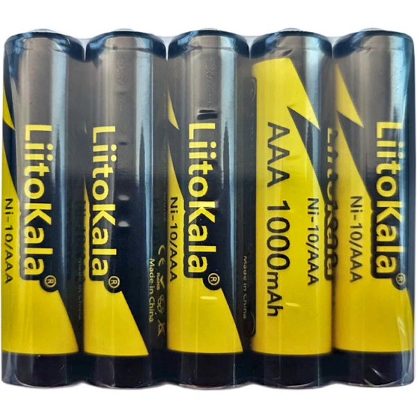 Аккумулятор LiitoKala NiMH AAA 1000mAh 5шт/уп (NI-10/AAA-5B) - изображение 2