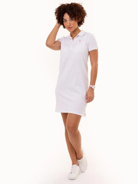 Платье-футболка короткое летнее женское U.S. Polo Assn 25321678-ZH00A S Белое (786660678611) - изображение 3