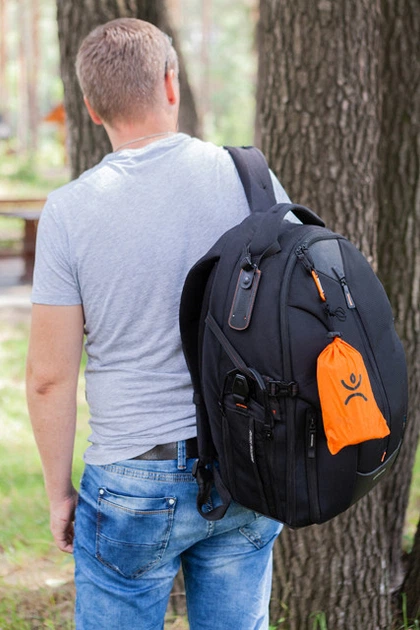 Розкладний пляжний зручний легкий килимок від Outdoors Pocket Mat 140 х 150 см Помаранчовий - зображення 6