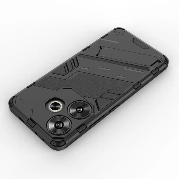 Защитный чехол с подставкой Deexe Bibercas для Xiaomi Poco F6 - Black - Фото 6 Защитный чехол с подставкой Deexe Bibercas для Xiaomi Poco F6 - Black - изображение 6