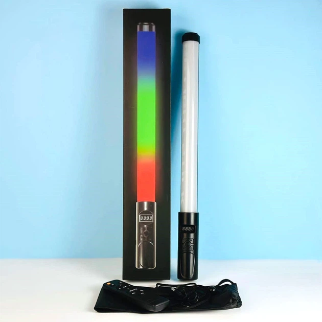 Портативная Led лампа для селфи с пультом B1 |RGB, 50 cm| Черный - Фото 2 Портативная Led лампа для селфи с пультом B1 |RGB, 50 cm| Черный - изображение 2