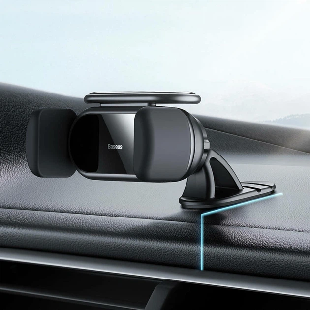 Держатель для телефона автодержатель Baseus Steel Cannon pro Solar Electric Car Mount Black (SUGP010001) - Фото 6 Держатель для телефона автодержатель Baseus Steel Cannon pro Solar Electric Car Mount Black (SUGP010001) - изображение 6