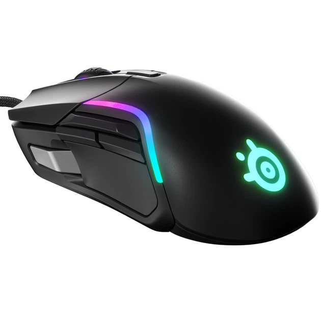 Проводная игровая мышка SteelSeries Rival 5 RGB 18000dpi 9кн Black (62551) - изображение 3