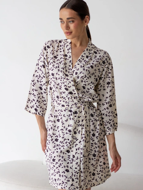 Халат женский BARWA garments 0099 S Молочный (2110000991128) - изображение 3