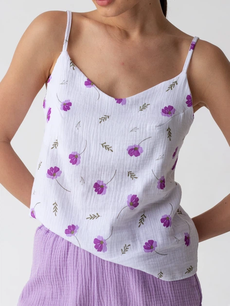 Пижама (майка + шорты) женская больших размеров муслиновая BARWA garments 0327/329 XL Сиреневая (2113273294118) - Фото 10 Пижама (майка + шорты) женская больших размеров муслиновая BARWA garments 0327/329 XL Сиреневая (2113273294118) - изображение 10