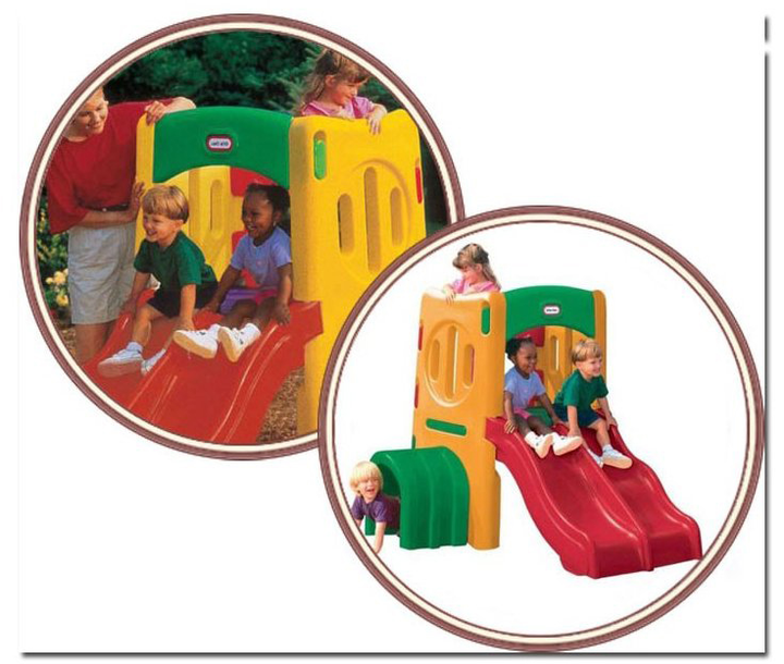 Plac zabaw dla dzieci Little Tikes Twin Slide Tunnel Climber z podwójną zjeżdżalnią (0050743042614) - obraz 3