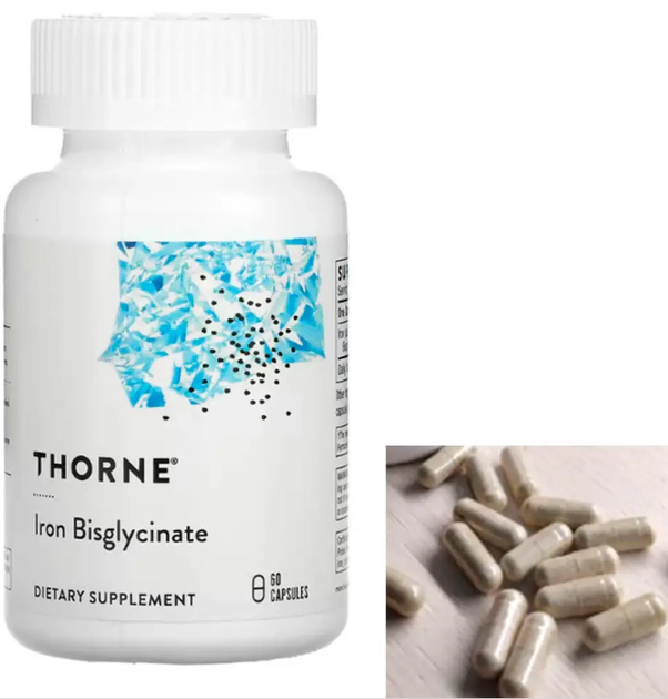 Бісгліцинат заліза Thorne Research Iron Bisqlycinate 60 капсул - зображення 2