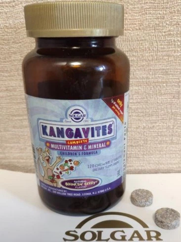 Витамины для детей Солгар Solgar Kangavites 120 жевательных таб ягоды - изображение 9