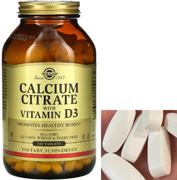 Кальций цитрат D3 Solgar Calcium Citrate with vit D3 120 таблеток - изображение 5