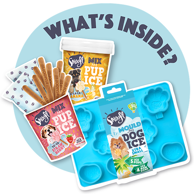 Комплект морозива для цуценят Smoofl Starter Kit for Pup Ice Mix зі смаком банана та полуниці - Фото 2 Комплект морозива для цуценят Smoofl Starter Kit for Pup Ice Mix зі смаком банана та полуниці - зображення 2