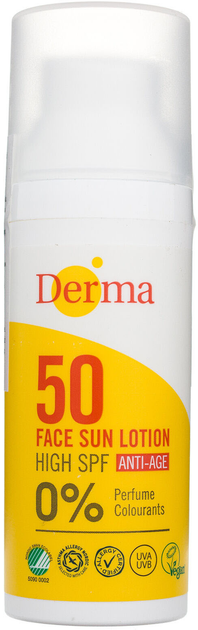 Сонцезахисний лосьйон для обличчя Derma Face Sun SPF 50 50 мл (5709954038552) - зображення 1