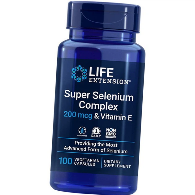 Селен Вітамін Е Life Extension Super Selenium Complex 200 mcg Vitamin E 100 veg caps - зображення 2