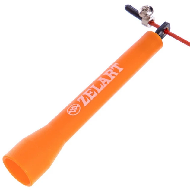 Скакалка скоростная кроссфит с подшипником и стальным тросом Zelart My Fit 1008A 2,75 м Orange - изображение 2