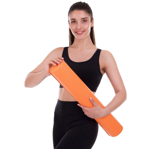 Коврик для фитнеса и йоги SP-Planeta My Fit 4986 4мм оранжевый - изображение 4