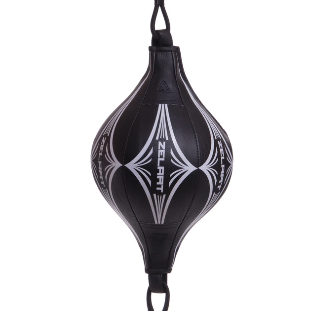 Груша боксерская на растяжках пневмогруша Zelart Heroe 2892 Black-White - изображение 2