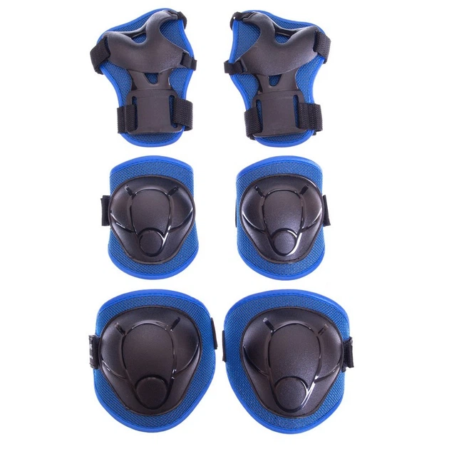 Комплект защиты 3 в 1 для роликов скейта и велосипеда Hypro Fit B108 размер S (3-7 лет) Blue-Black - Фото 2 Комплект защиты 3 в 1 для роликов скейта и велосипеда Hypro Fit B108 размер S (3-7 лет) Blue-Black - изображение 2
