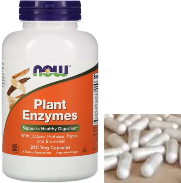 Пищеварительные энзимы Now Foods Plant Enzymes 240 капсул - Фото 2 Пищеварительные энзимы Now Foods Plant Enzymes 240 капсул - изображение 2