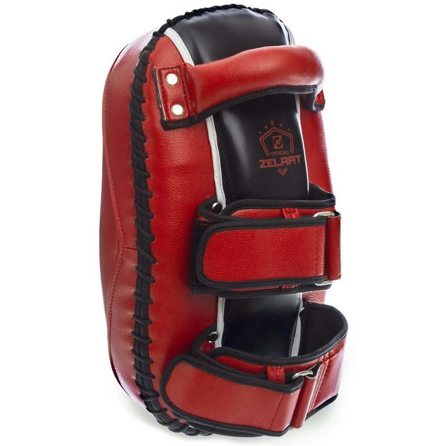 Пади для тайського боксу Тай-педи з PU (1шт) ZELART (р-р 33x19x11см, Червоний) (BO-1352_Червоний) - изображение 2