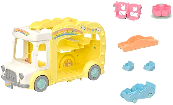 Ігровий набір Epoch Sylvanian Families Rainbow Fun Nursery Bus 5744 (5054131057445) - зображення 4
