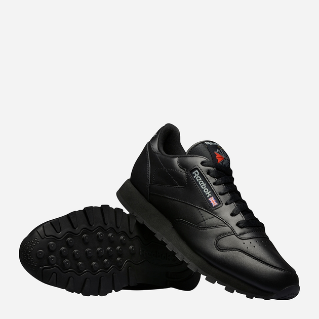 Жіночі кросівки Reebok Classic Leather 2267 35.5 Чорні (889131553513) - зображення 4