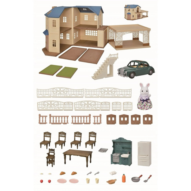 Ігровий набір Epoch Sylvanian Families Великий будинок з гаражем (5054131056691) - зображення 3