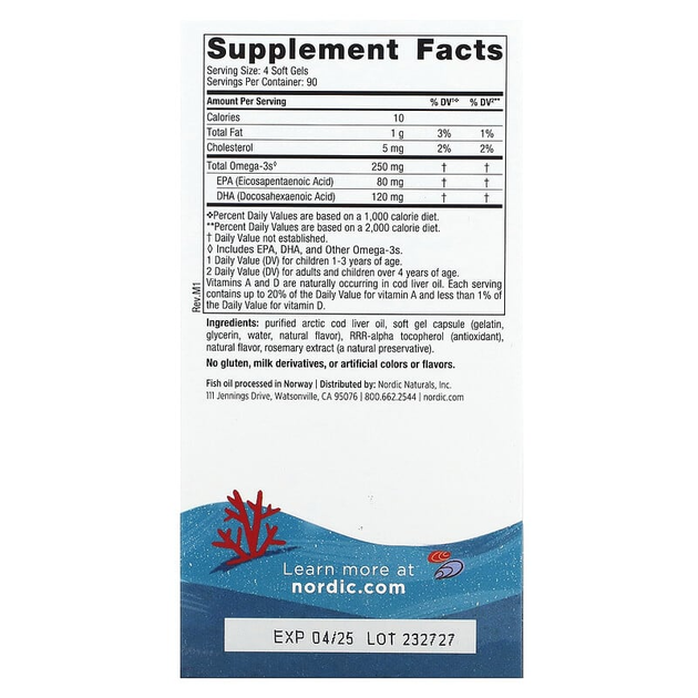 Рыбий жир для детей, Nordic Naturals, клубника, 360 желатиновых мини-капсул (NOR-02720) - Фото 2 Рыбий жир для детей, Nordic Naturals, клубника, 360 желатиновых мини-капсул (NOR-02720) - изображение 2