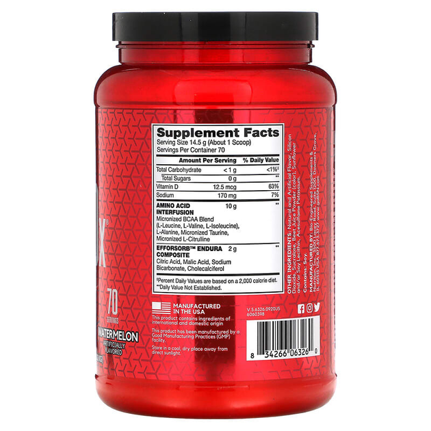 BSN, Amino X 1,01 кг - watermelon (100699) - изображение 2