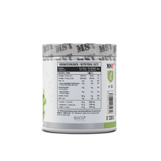 MST Nutrition, Комплекс аминокислот, BCAA Zero, вкус зеленое яблоко, 55 порций, 330 г (MST-00296) - изображение 2
