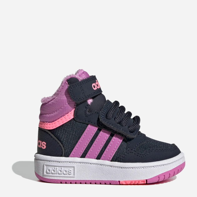 Дитячі демісезонні черевики для дівчинки adidas Hoops Mid 3.0 AC GW4485 25 Чорний/Фіолетовий (4065426107616) - зображення 1