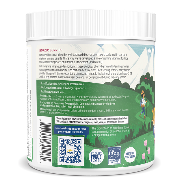 Поливитамины для детей, северные ягоды, Multivitamin Berries, Nordic Naturals, вишня, 120 штук (NOR-30126) - изображение 3