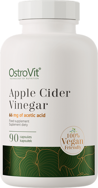 Харчова добавка OstroVit Apple Cider Vinegar VEGE 90 капсул (5903933904351) - зображення 1