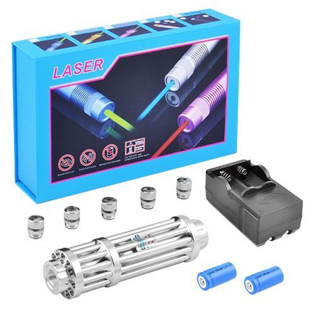 Мощный лазер синий LASER B017 (445nm, 50000mW) 2x16340 – фото, отзывы ...