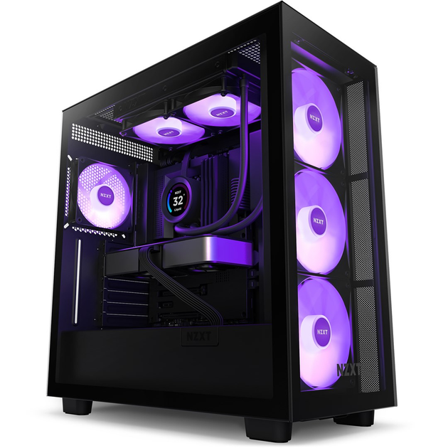 System chłodzenia cieczą NZXT Kraken Elite RGB 240 mm AIO liquid cooler w/Display, RGB Fans Black (RL-KR24E-B1) - obraz 6