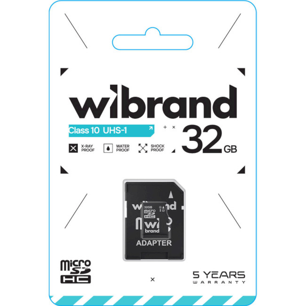Карта пам'яті Wibrand microSDHC 32GB+Ad (WICDHU1/32GB-A) - изображение 2