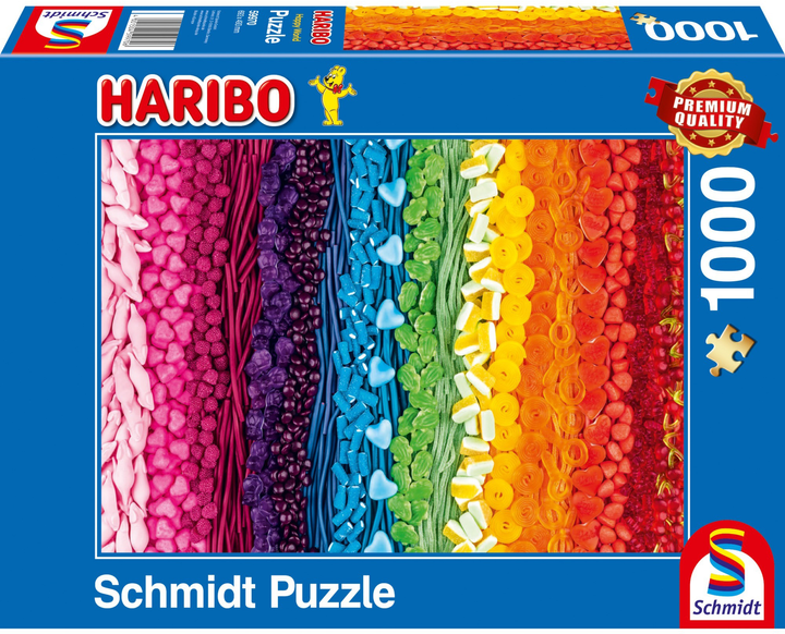 Puzzle Schmidt Haribo Happy World 69.3 x 49.3 cm 1000 elementów (4001504599706) - obraz 1