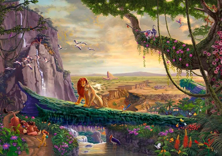 Puzzle Schmidt Thomas Kinkade Studios Disney Dreams CollectiOn The Lion King Return to Pride Rock 136 x 96 cm 6000 elementów (4001504573966) - obraz 2