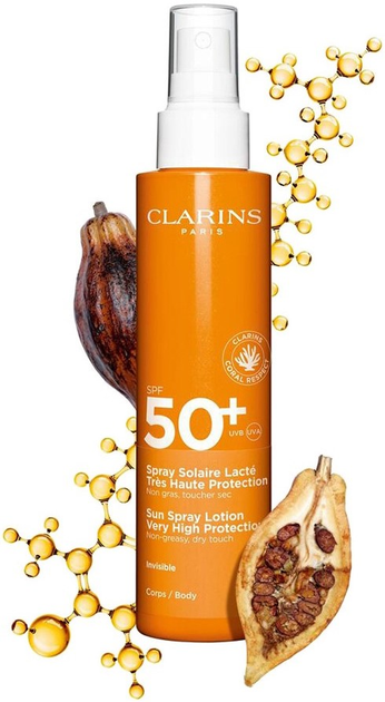 Сонцезахисний спрей-лосьйон Clarins Sun з дуже високим ступенем захисту SPF 50+ 150 мл (3666057217364) - зображення 2