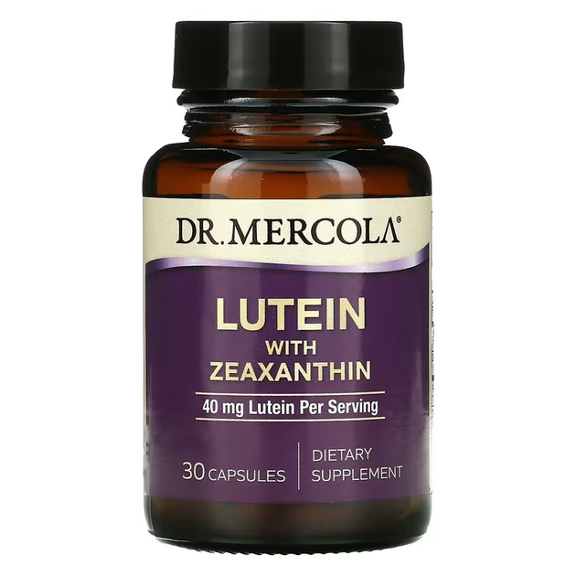 Dr. Mercola, Лютеин с зеаксантином, 40 мг, 30 капсул (MCL-03661) - изображение 1
