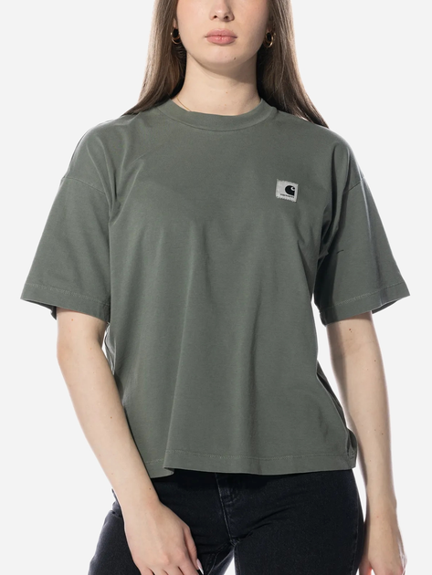 T-shirt damski Carhartt I032531-1NDGD S Zielony (4064958709343) - obraz 1
