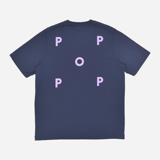 T-shirt bawełniany męski Pop Trading Company Logo POPSS24-02-006 M Granatowy (8720261868189) - obraz 2
