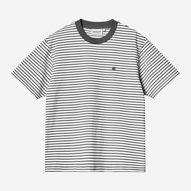 T-shirt bawełniany długi damski Carhartt WIP Coleeen I031627-1Z9XX S Czarno-biały (4064958768579) - obraz 1