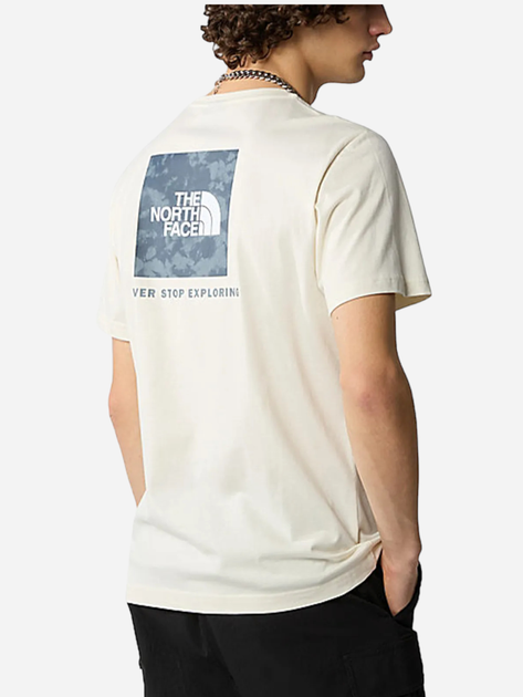 T-shirt bawełniany męski The North Face S/S Redbox NF0A87NPY1I M Beżowy (196575401745) - obraz 2