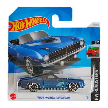 Машинка Базовая Hot Wheels '70 Plymouth Barracuda Roadsters 1:64 HTC13 Dark Blue - Фото 1 Машинка Базовая Hot Wheels '70 Plymouth Barracuda Roadsters 1:64 HTC13 Dark Blue - изображение 1