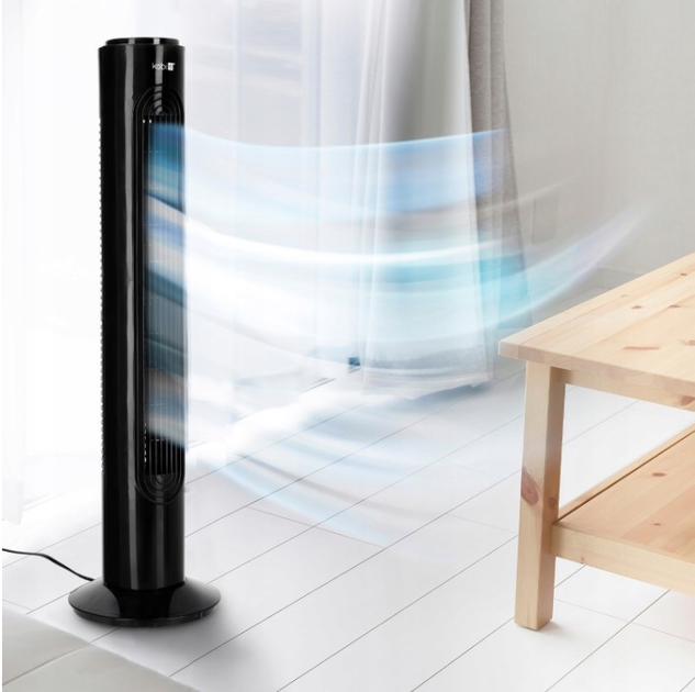 Вентилятор колонний Kobi NOIR KDSN00000003 73.6 см 45 Вт 3 швидкість роботи Чорний - зображення 2