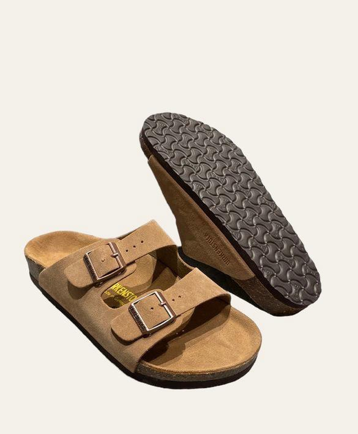 Тапки Birkenstock Arizona 36 бежева замша - зображення 1