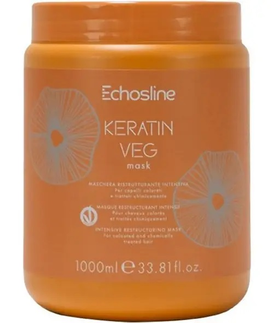 Маска Echosline Keratin Veg для відновлення волосся 1000 мл (8008277246345) - зображення 1